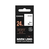 カシオ  ネームランドテープ24mm白地/黒文字:XR-24WE