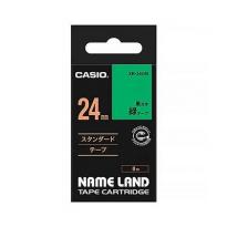 カシオ  ネームランドテープ　24mm緑地/黒文字　XR-24GN