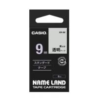 カシオ  ネームランドテープ 透明9mm黒文字　XR-9X