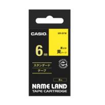 カシオ  ネームランドテープ6mm黄地/黒文字　XR-6YW