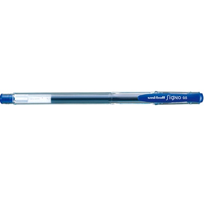 三菱鉛筆  水性ボールペン0.5mm　ユニボール　シグノ　エコライター　青