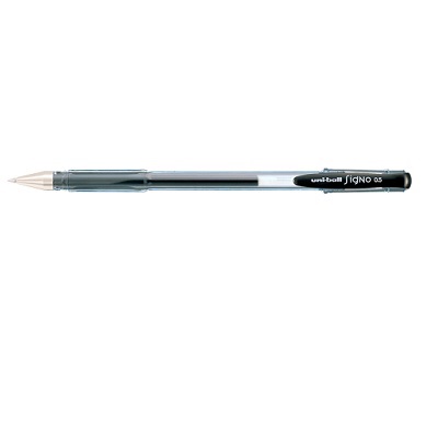 三菱鉛筆  水性ボールペン0.5mm　ユニボール　シグノ　エコライター　黒