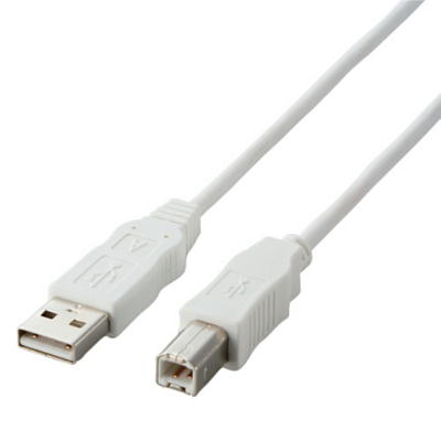 エレコム  USBケーブル　USB2-ECO30WH  3.0mホワイト